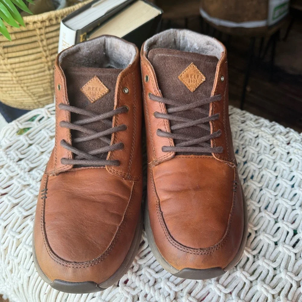 Reef Rover Mid WT Mens Leather Boots Brown Sneaker RF0A3623 Size 8.5